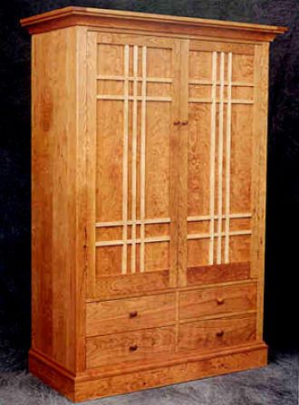 east-west armoire - 2 door - 4 drawer
